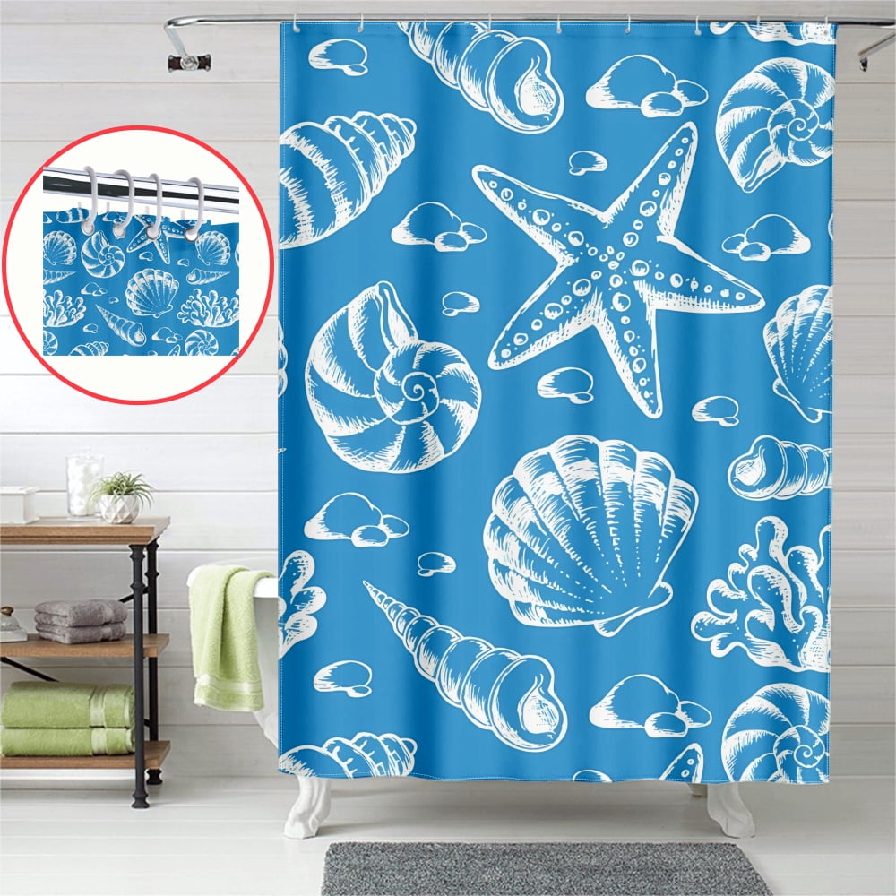 Ocean Theme Shower Curtain,Funny Shower Curtains Window Shower Curtain