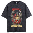 thumbnail image 2 of Men's Attack on Titan Oversized Short Sleeve Cotton T-Shirt Streetwear Summer, 2 of 10