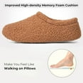 thumbnail image 3 of Women's Fuzzy Teddy Slippers Lightweight Memory Foam Indoor House Shoes, 3 of 13