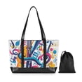 thumbnail image 7 of FORMRS Laptop Tote Bag for Women with 15.6" Computer Compartments Handbag, Musical Pattern, 7 of 7