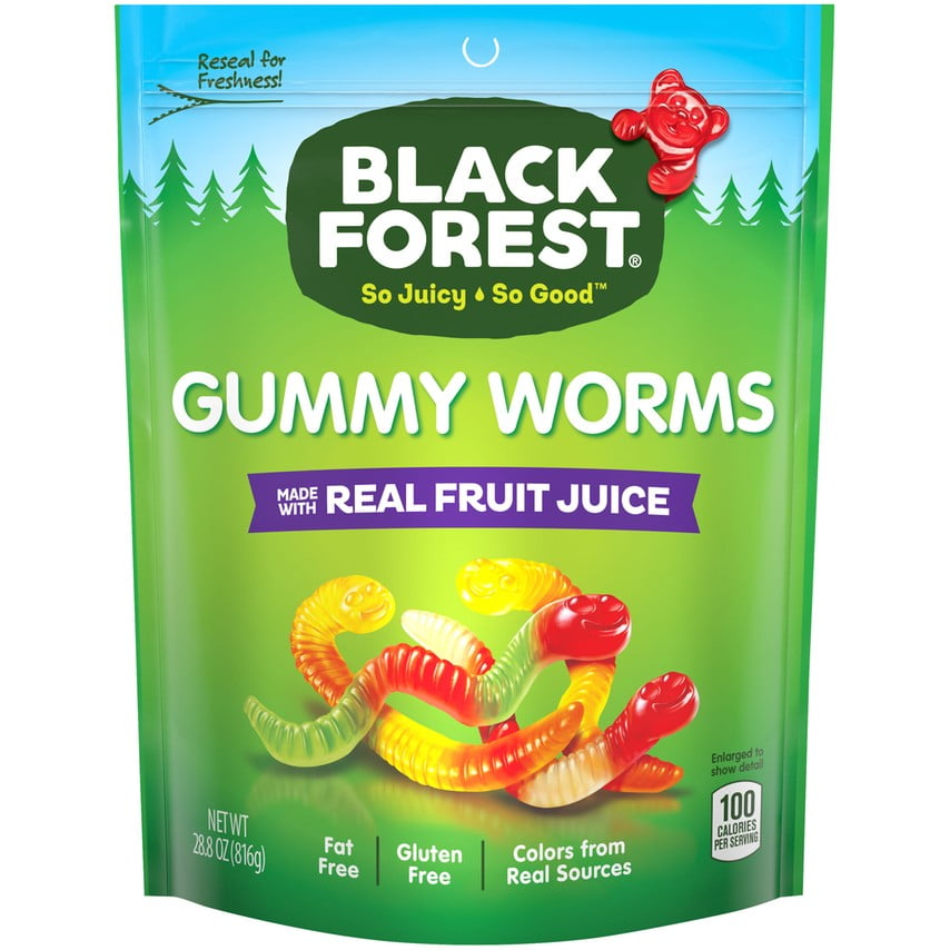 Black Forest Gummy Worms Candy Bag, 28.8 Oz