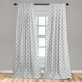 thumbnail image 5 of Ambesonne Grey Curtains, Royal Floral Ornaments, Pair of 28"x63", White Grey, 5 of 5