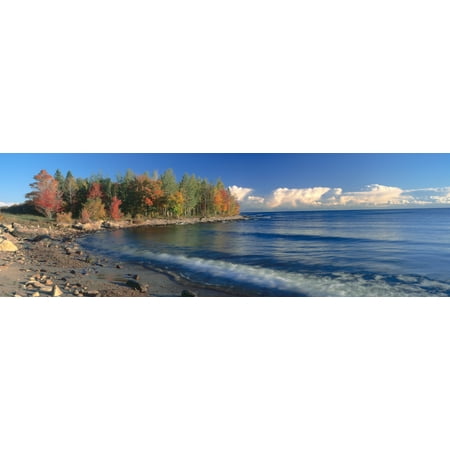 - Grand Islands National Recreation Area Lake Superior Michigan Canvas Art - Panoramic Images (27 x 9)