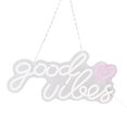 thumbnail image 3 of Letrero de neón Good Vibes, luz LED acrílica alimentada por USB, para colgar en la pared, decoración de pared de neón para bar, fiesta, boda, dormitorio, 3 of 14