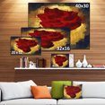 thumbnail image 3 of Vintage Background With Red Flower - Large Floral Canvas Art Print, 3 of 4