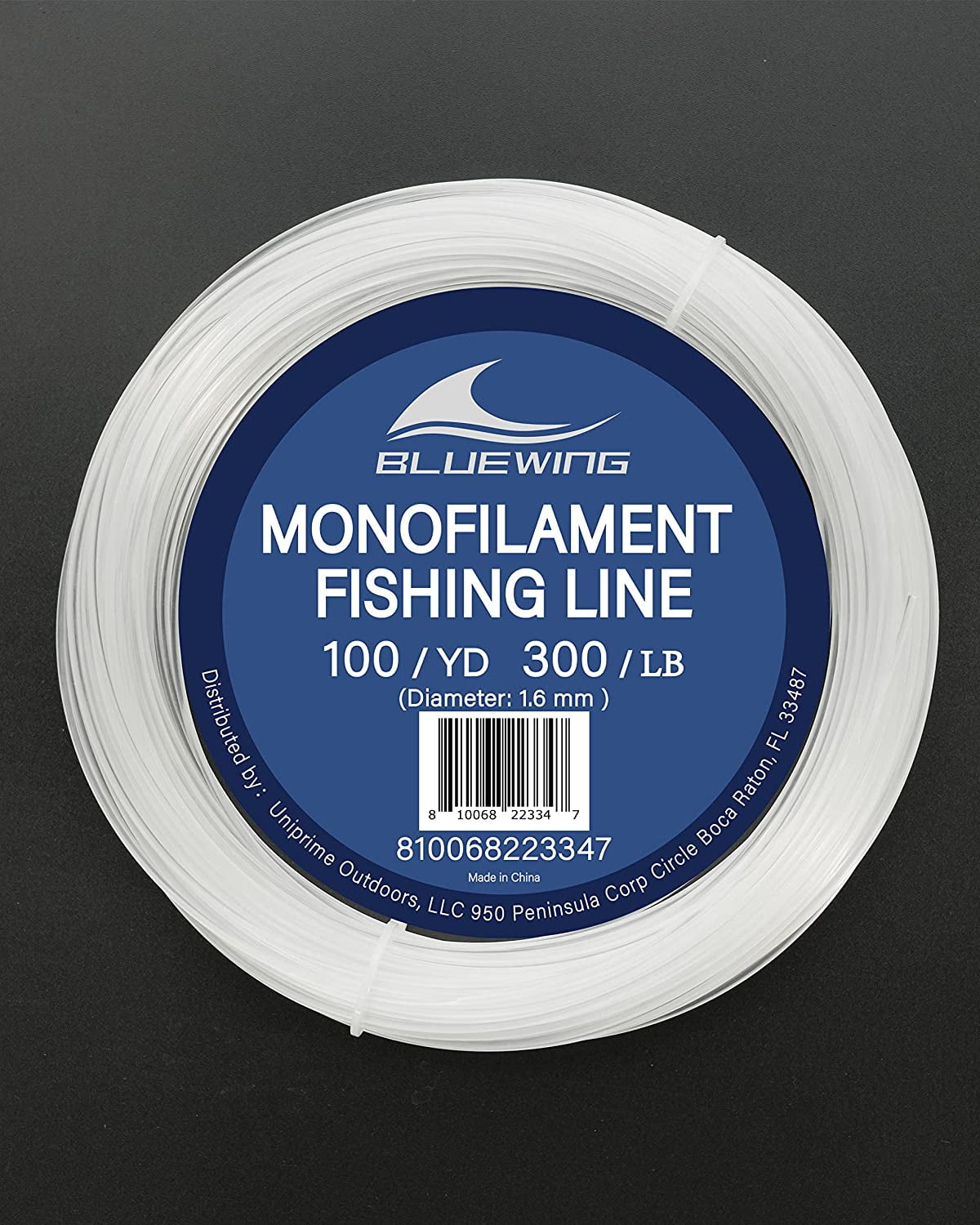 BLUEWING Monofilament Fishing Line Clear Invisible Thin Diameter Fishing  String Mono Fishing Line, Dia.0.47mm*500YD*30LB 