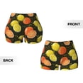 thumbnail image 5 of Xecao Orange Lemon Print Workout Shorts for Women Soft Smooth Gym Yoga Scrunch Active Tennis Workout Running Shorts, 5 of 9