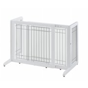 Richell Freestanding Dog Gate, Origami White, Small, 40.20"L x 17.70"W x 20.10"H