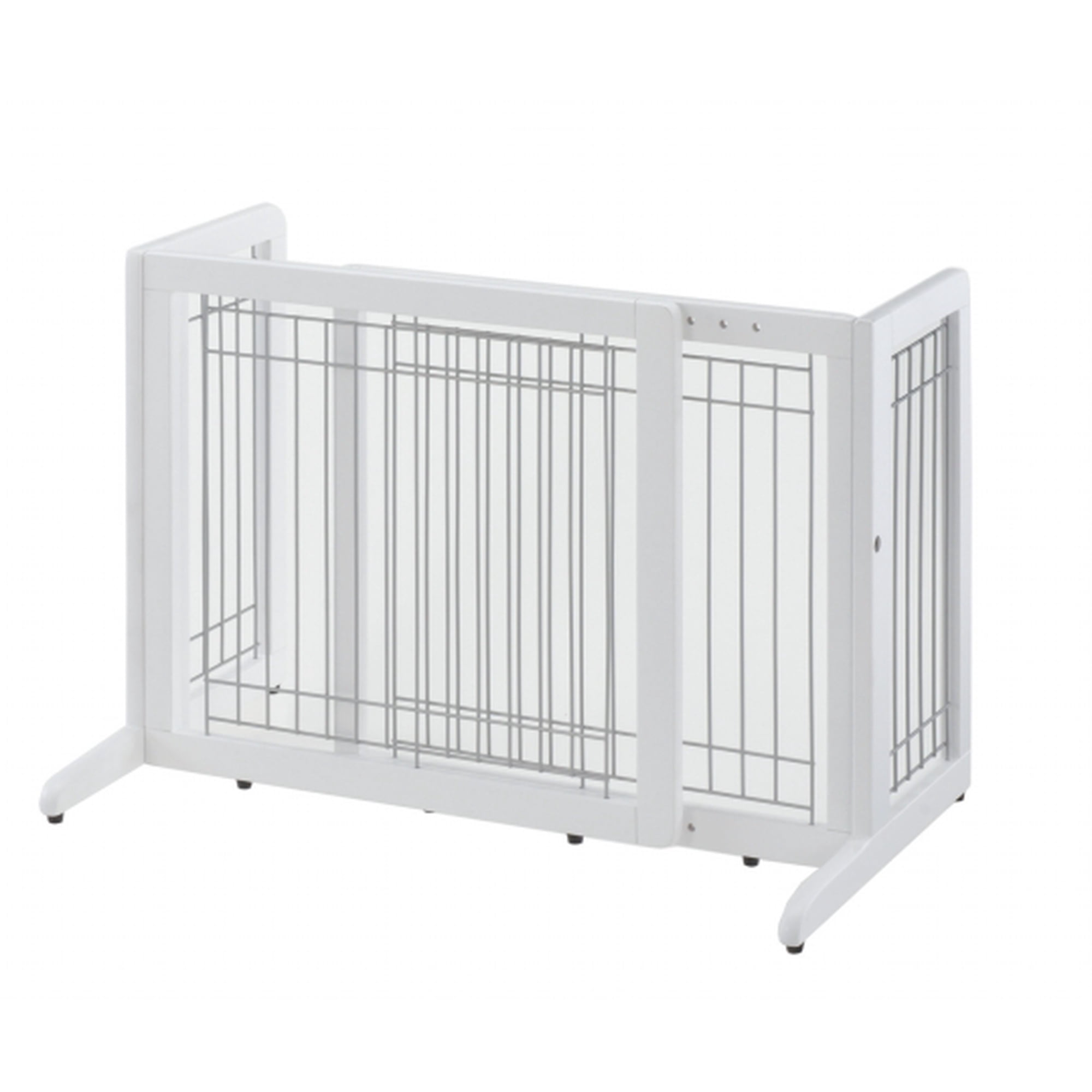 Richell Freestanding Dog Gate, Origami White, Small, 40.20"L x 17.70"W x 20.10"H