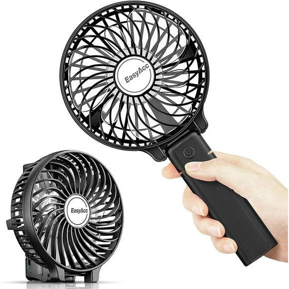 EasyAcc BreezeMate Handheld Portable Fan - Rechargeable & Foldable, 3-Speed