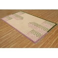 thumbnail image 4 of Casavani Handblock Printed Beige Cotton Dhurrie 9'x12' Area Rugs for Living Room & Dining Room, 4 of 7