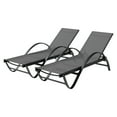 thumbnail image 2 of Walsunny 2 PCS Outdoor Chaise Lounges Chair Aluminum Reclining Patio Lounge Chairs with 5 Adjustable Position Recliner Drak Grey, 2 of 7