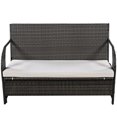thumbnail image 3 of Lightweight convertible outdoor rattan loveseat / Easy to move for different occasions, 3 of 7
