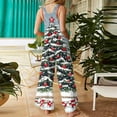 thumbnail image 3 of Women Christmas Outfit Stylish Women's Casual Christmas Print Jumpsuit Featuring Convenient Side Pockets For Everyday Comfort And Festive Seasonal Wear Blue XL, 3 of 5