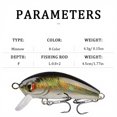 thumbnail image 2 of MInHoues Floating Crankbait, 1.77" Hard Plastic Minnow Fishing Lure with Treble Hooks, Realistic Wobbling Artificial Bait for Bass and Trout, Freshwater Saltwater Tackle Gear, 2 of 5