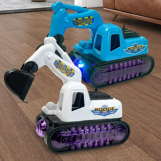 Sentmoon Outdoor Kids Toys Stocking Stuffers for Kids Colorful & Eye-Catching Kids Toys Simulation Excavator Model Universal Music Glowing Educational Educational Toys