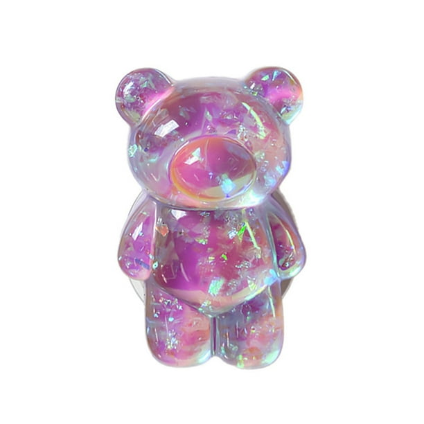 Soporte para Soporte para Con Forma Oso Dibujos Animados en 3D (púrpura)