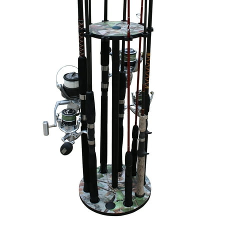 Rush Creek Creations 10 Round Fishing Rod/Pole Rack Camouflage Finish