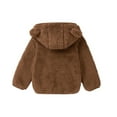 thumbnail image 6 of CYRBOKO Boys Fleece Jackets, Super Soft Full Zip Fall/Winter Hooded Outerwear with Pockets Brown Size 4-5 T, 6 of 6