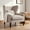 Beige-3, variant on BSHTI Beige Velvet Upholstered Accent Arm Chair, Solid Rubberwood Frame, Modern Living Room Bedroom Chair with Plush Foam Padding