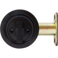 thumbnail image 3 of Round Pocket Door Lock, Privacy (Bed/Bath) Latch, 2-3/8" Backset, RCL, Matte Black by Stone Harbor Hardware, 3 of 4