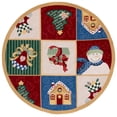 thumbnail image 2 of Safavieh Chelsea Dean Geometric Wool Area Rug, White/Multi, 4' x 4' Round, 2 of 9