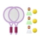thumbnail image 4 of Raquetas de tenis para Raquetas Pelota EVA Agarre cómodo Raqueta de tenis Bádminton Birdies Juegos de bádminton para principiantes Entrenamiento Violeta DYNWAVEMX Raquetas de bádminton, 4 of 8
