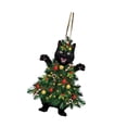 thumbnail image 3 of Colgante de Navidad,Decoraciones colgantes de Navidad Adorno de gato,Colgante de Navidad Adorno colgante con cordón,Espejo retrovisor del coche Accesorios para colgar Fácil de colgar,Regalo, 3 of 8