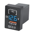 thumbnail image 1 of Adaptador de Carga de Coche Bearachild USB 3.0 Antiflaming Digital Rectangular Azul, 1 of 6