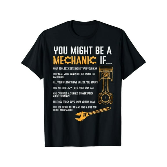You Might Be A Mechanic If Funny Car Auto Engine Garage Men T-Shirt