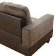 thumbnail image 3 of MAYEERTY 103.5" Dark Brown Flannel PVC 3-Piece Couch Durable Rich-Toned Living Room Furniture, 3 of 12