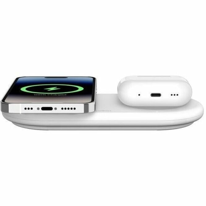 Belkin BoostCharge Pro 2-in-1 MagSafe-Compatible Wireless Charging Pad White Belkin BoostCharge Pro 2-in-1 MagSafe-Compatible Wireless Charging Pad White