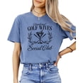 thumbnail image 3 of Abandoned Golf Wives Social Club Shirt for Women Funny Martini Golf Wife Tee Blue Jean Shirt Adult Small, 3 of 4