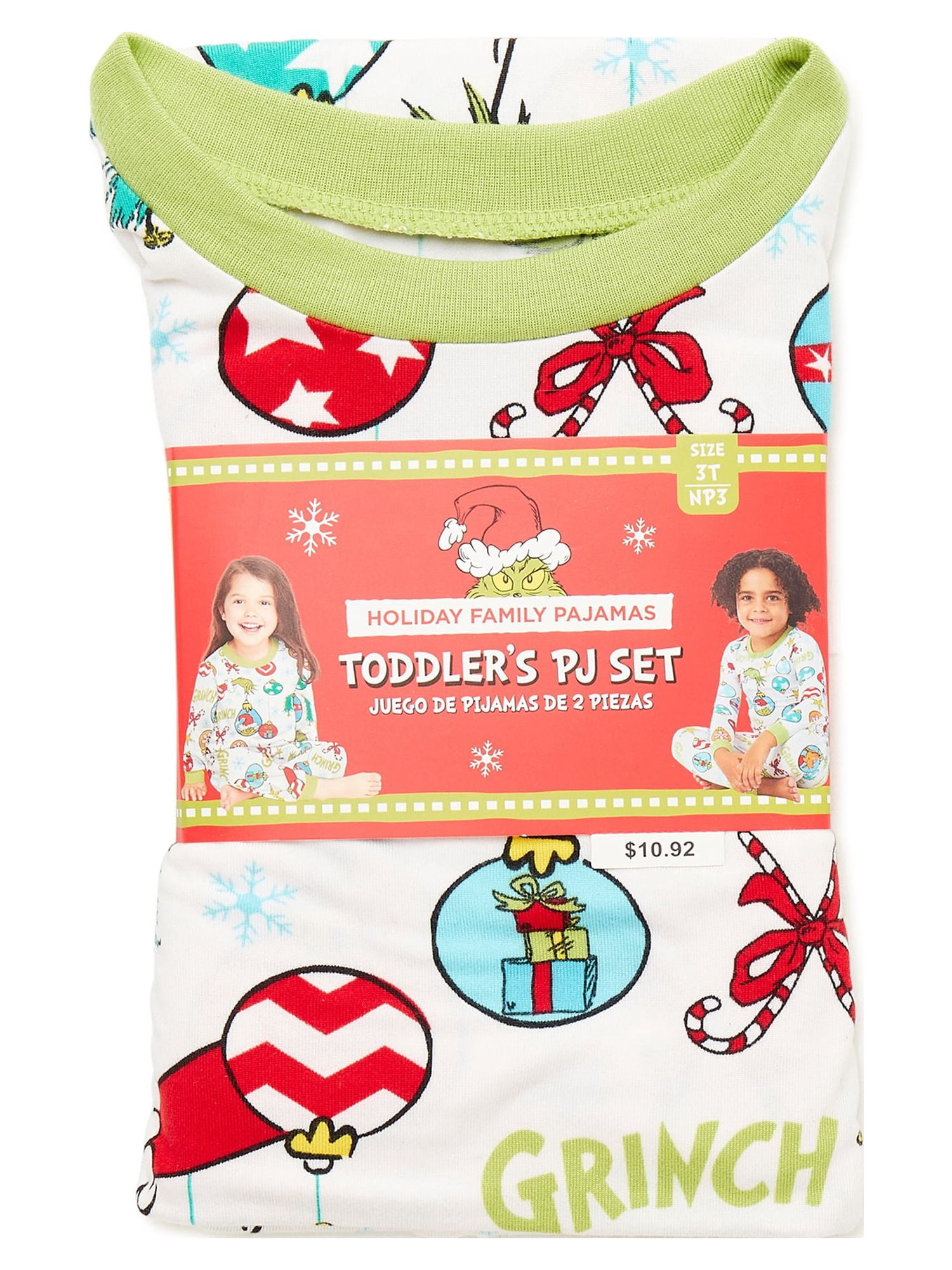 Dr. Seuss' The Grinch Toddlers’ Family Pajamas, 2-Piece Set