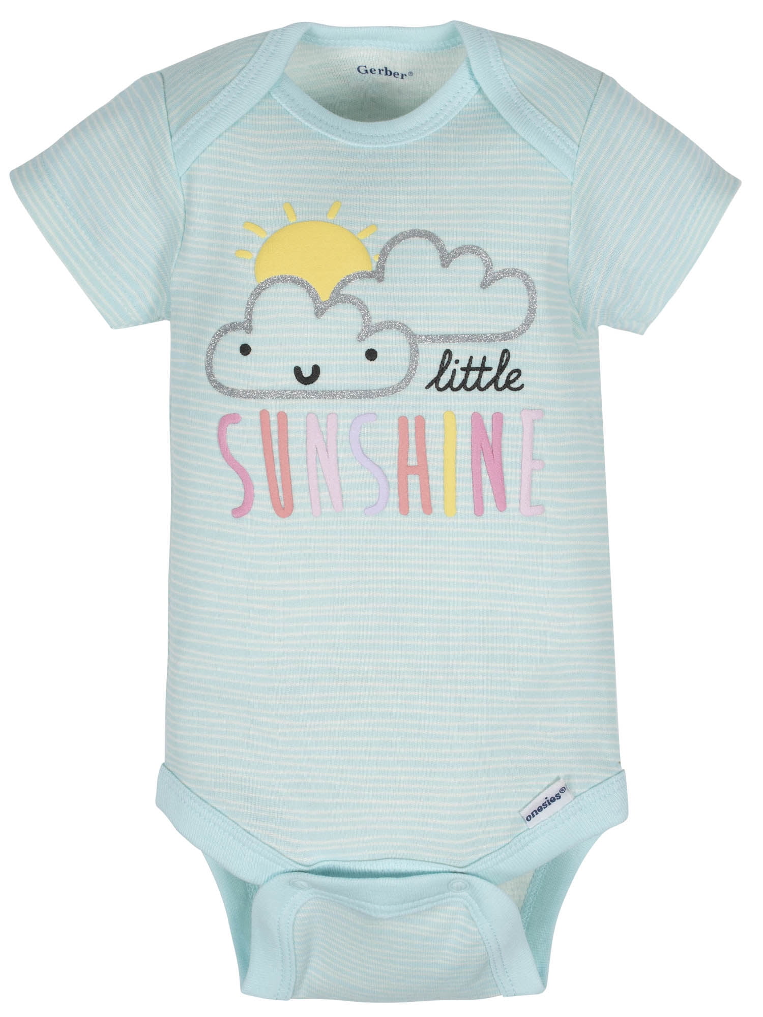 Organic Cotton Short Sleeve Onesies Bodysuits, 3Pk (Baby Girl)