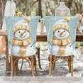 thumbnail image 6 of WOBOGO Snowman Wearing A Yellow and White Scarf Dining Room Chair Covers 6 Pieces Super Fit Elastic Fiber Removable Washable Protective Cover, 6 of 6
