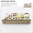 thumbnail image 2 of Miangastore Rabbit Shape Wood Decor Wood Easter Printed Letter Shape Adorn Multi 1Pcs, 2 of 8