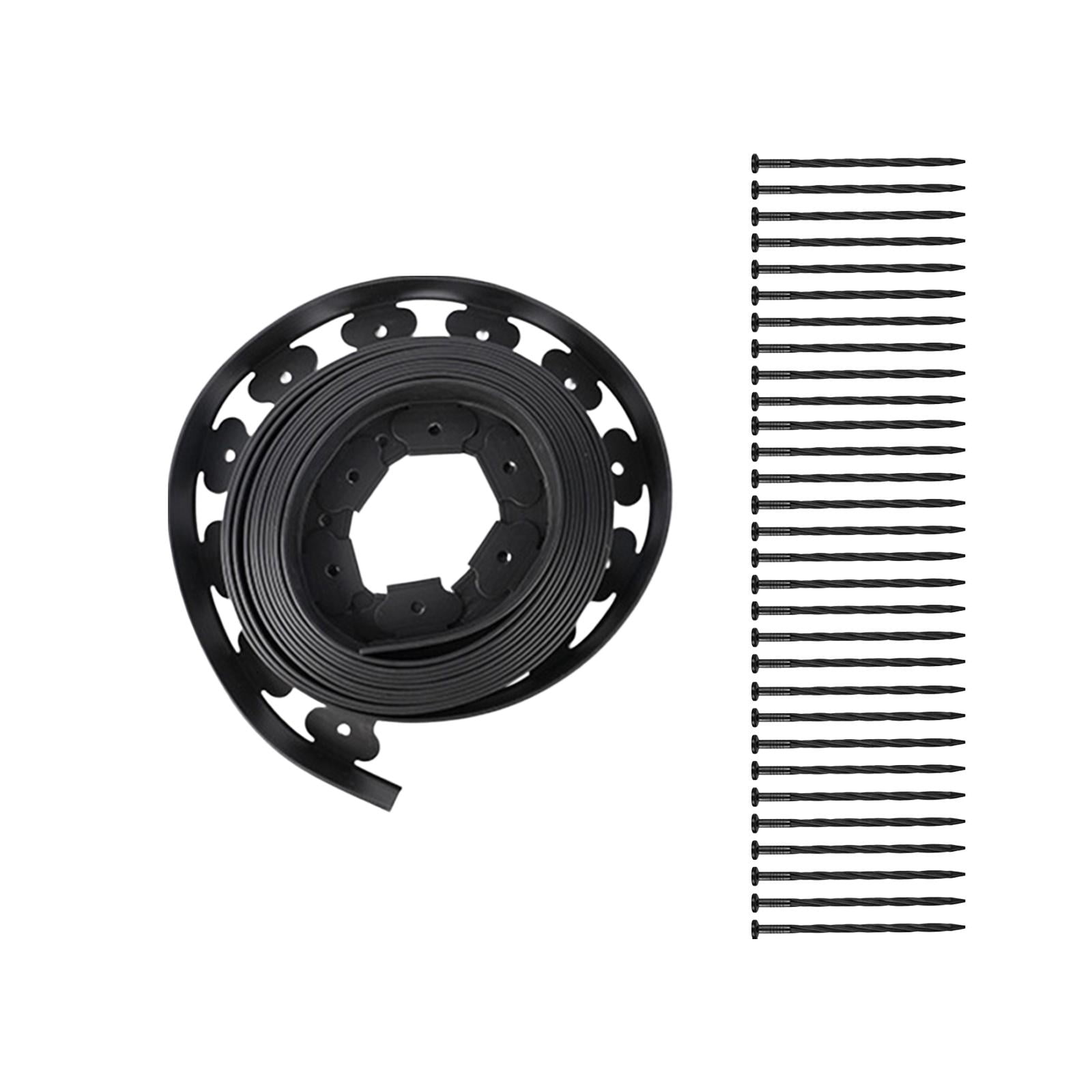 Landscaping Edging Garden Edging Coil Garden Landscape Edging Borders for Lawn Landscaping 10cm Black
