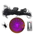 thumbnail image 1 of Built-in Bright 96 LEDs 8 Flashing Modes Energy-saving LED Light Spiderweb Halloween Decorative Light with Remote Control Set Par, 1 of 10