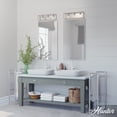 thumbnail image 3 of Hunter - Squire Manor 3-light Brushed Nickel, Medium Size Vanity Light, Dimmable, Modern Style, for Bedrooms, Dining, Living Rooms - 19674, 3 of 7