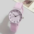 thumbnail image 2 of TNOBHG Student Wristwatch Student Quartz Watch Round Dial Adjustable Silicone Strap Candy Color No Delay Time-checking High Accuracy Lady Wristwatch Dating, 2 of 8