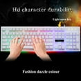 thumbnail image 4 of Gaming Keyboard and Mouse Combo, RGB Rainbow LED Backlit Keyboard, PC Gaming Keyboard Mechanical, 6 Changing Colors Mouse, USB Wired Keyboard Gaming for Windows Computer PC Gamer Laptop Office Work, 4 of 7