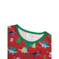 thumbnail image 4 of Seyurigaoka Family Matching Pajamas Set Christmas Theme Print Tops Pants Sleepwear, 4 of 9
