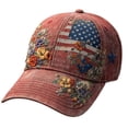 thumbnail image 5 of 250 Anniversary USA Hat - Distressed Denim Hat 1776–2026 Print Patriotic Baseball Cap with Adjustable Buckle,Red, 5 of 5