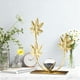 thumbnail image 1 of Escultura de metal con hoja de ginkgo y decoración de escritorio, estatua de pan de oro para estantería y decoración de mesa en la oficina, 1 of 6