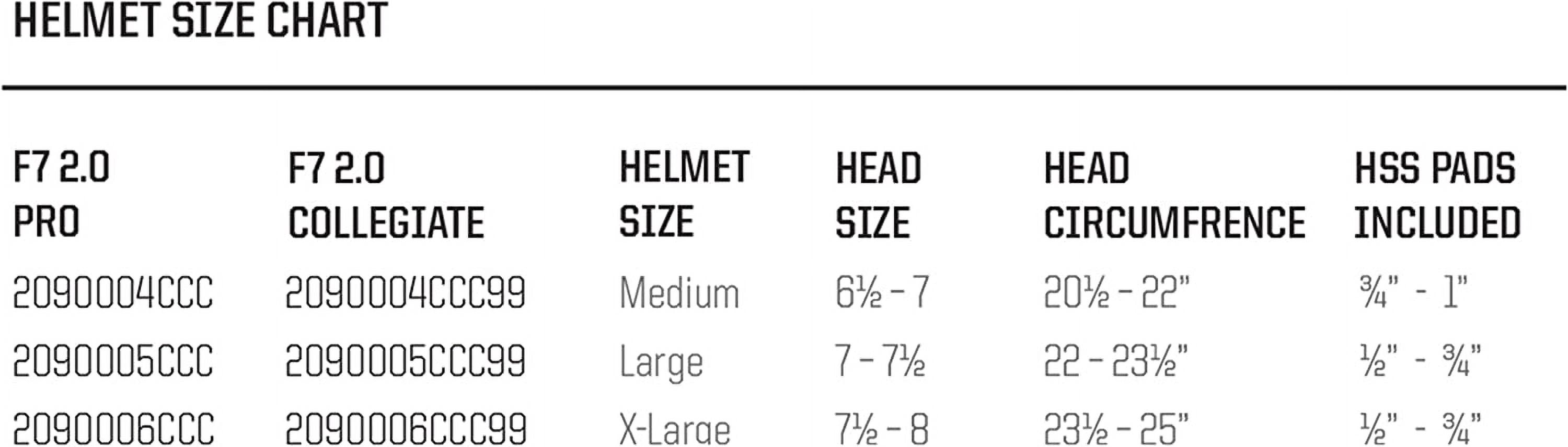 F7 2.0 COLLEGIATE STOCK HELMET Molded Gloss Black / Medium / EGOP-NB-VC