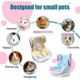 thumbnail image 4 of Hamster Car Seat, Road Trip Vehicle Pet Vent Clip Magnetic, Adjustable Leash Squirrel Booster Seats, Gerbils Feeding Sofa Carrier, Mini Doll Cars Seat Tray(Teal), 4 of 7