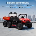 thumbnail image 2 of CazToi 24V 4WD Kids Dump Truck Remote Control All Terrain 2 Seater Ride On Car, 2 of 6