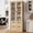 Natural, variant on 71" Tall Kitchen Pantry Cabinet - Modern Display Storage Cabinet with 2 Large Drawers, Glass Doors, and Adjustable Shelves, Farmhouse Kitchen Cupboard for Dining Room, Bathroom, Living Room, Natural