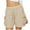 Beige, variant on ABATAB Womens Casual Shorts Summer Drawstring Elastic Waist Shorts Loose Fit Comfy Lightweight Shorts with Pockets